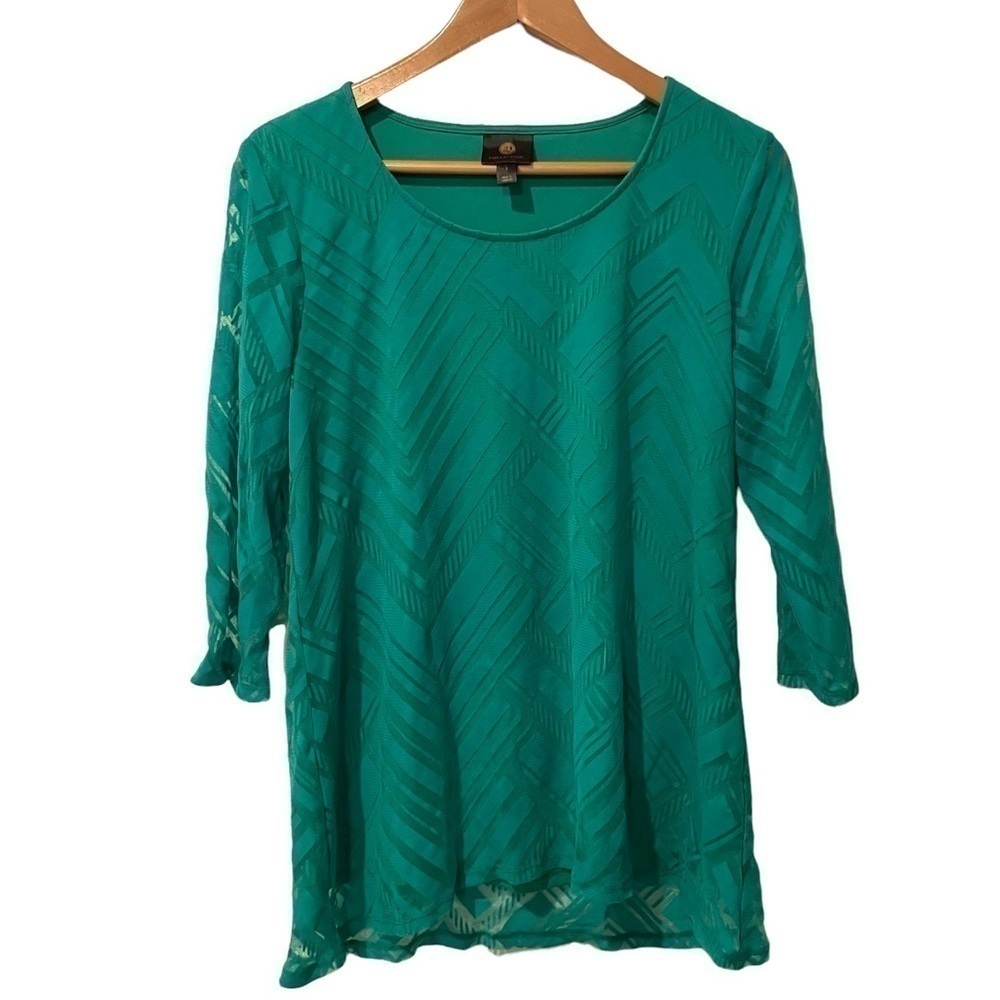 Jm Collection | Green Blouse